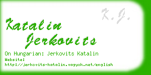 katalin jerkovits business card